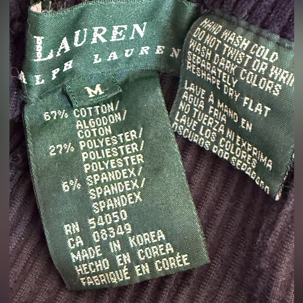 Lauren by Ralph Lauren Navy Corduroy Leggings in EUC - Picture 5 of 5